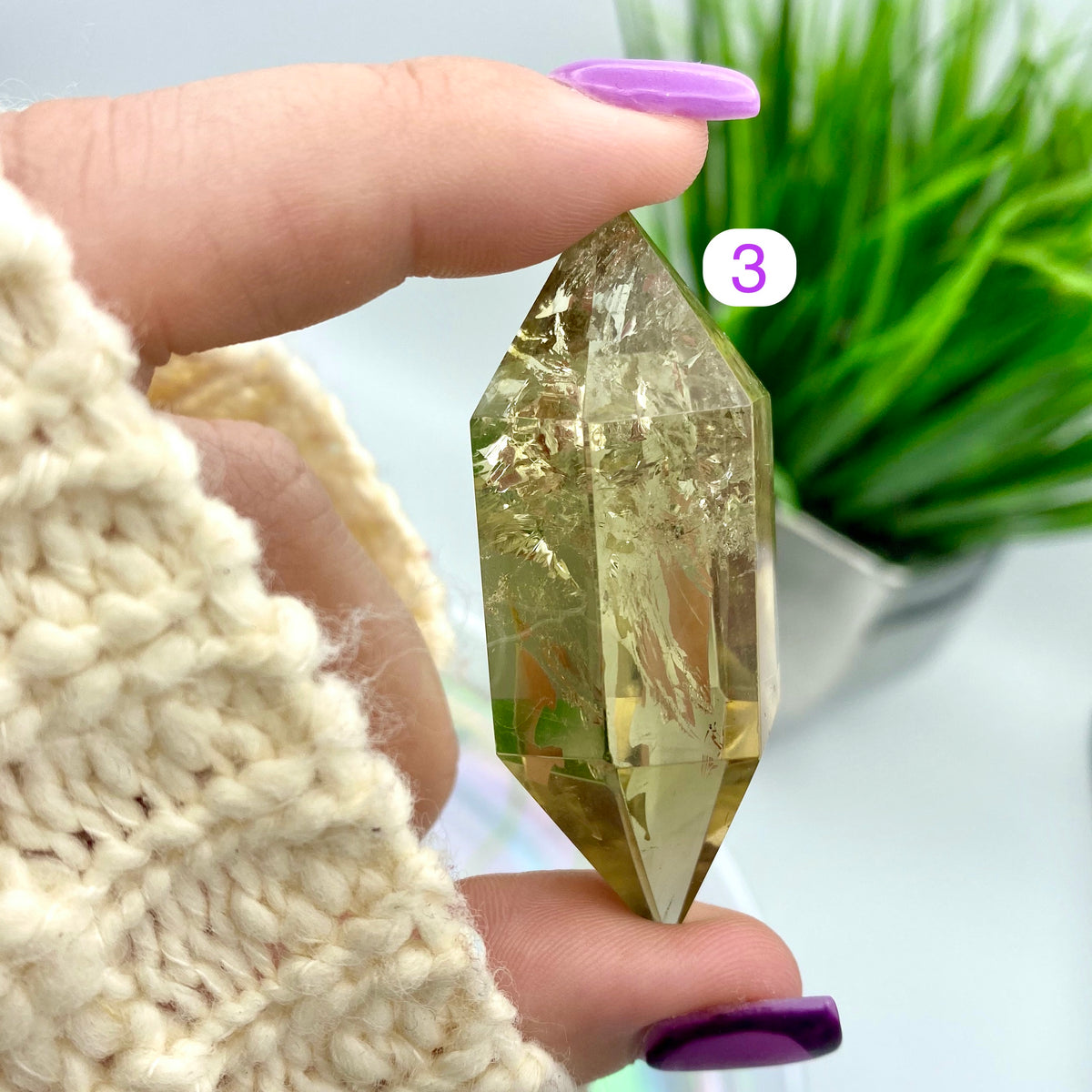 Citrine Double Terminated Points (Lab created)
