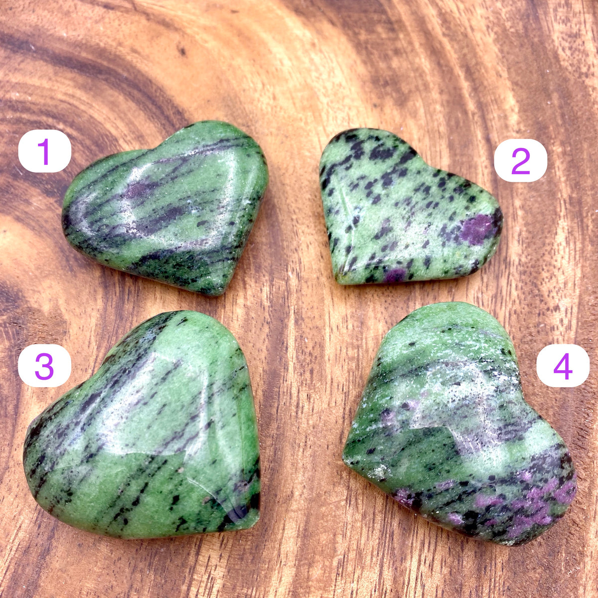 Ruby in Zoisite Hearts