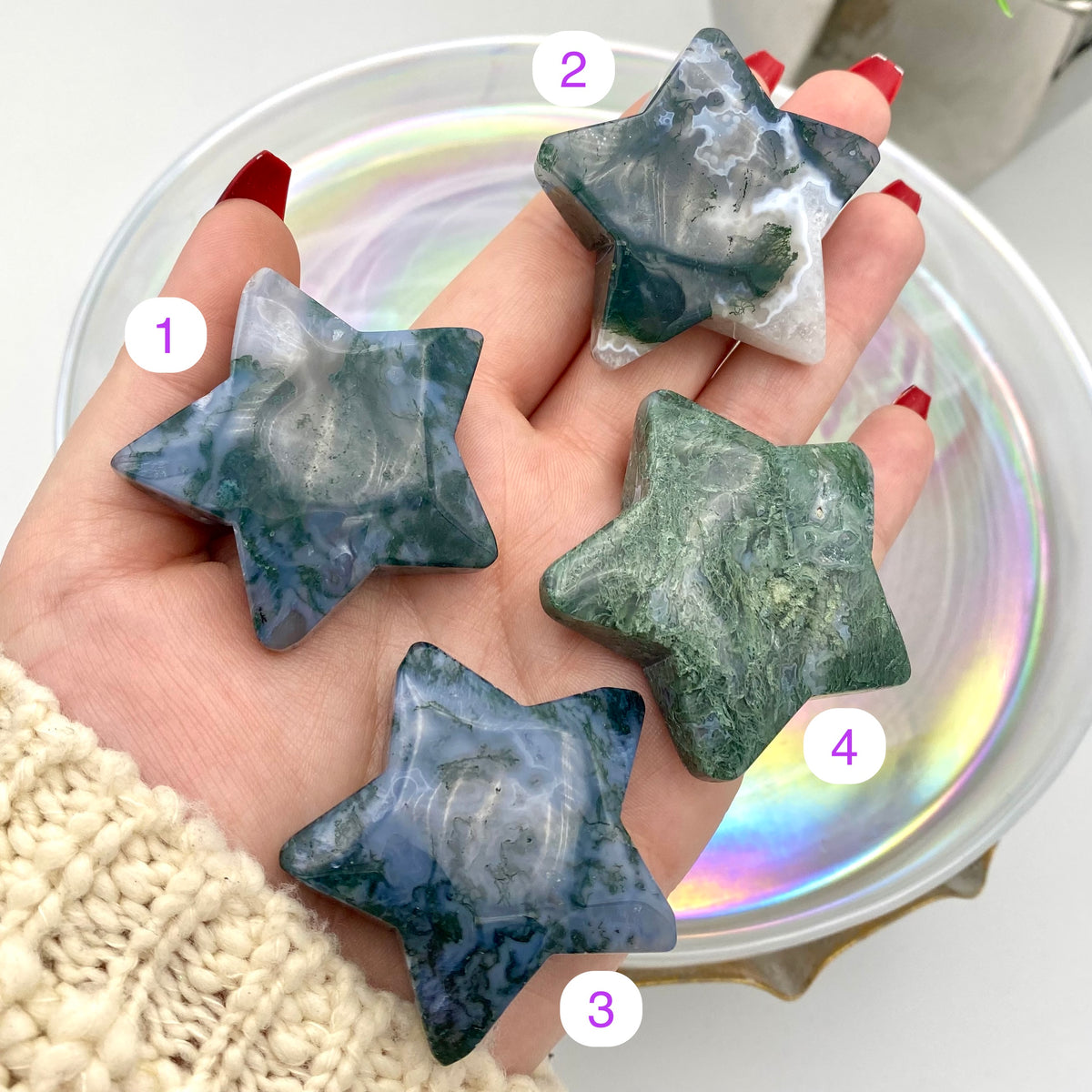 Moss Agate Stars