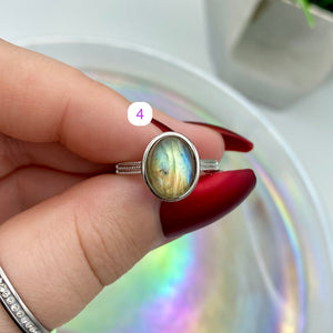 Labradorite Adjustable Rings