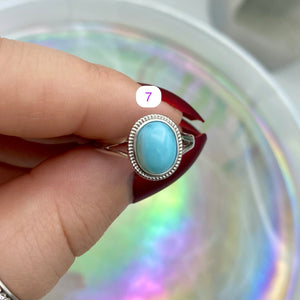 Larimar Adjustable Rings