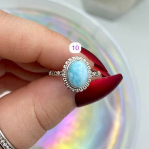 Larimar Adjustable Rings