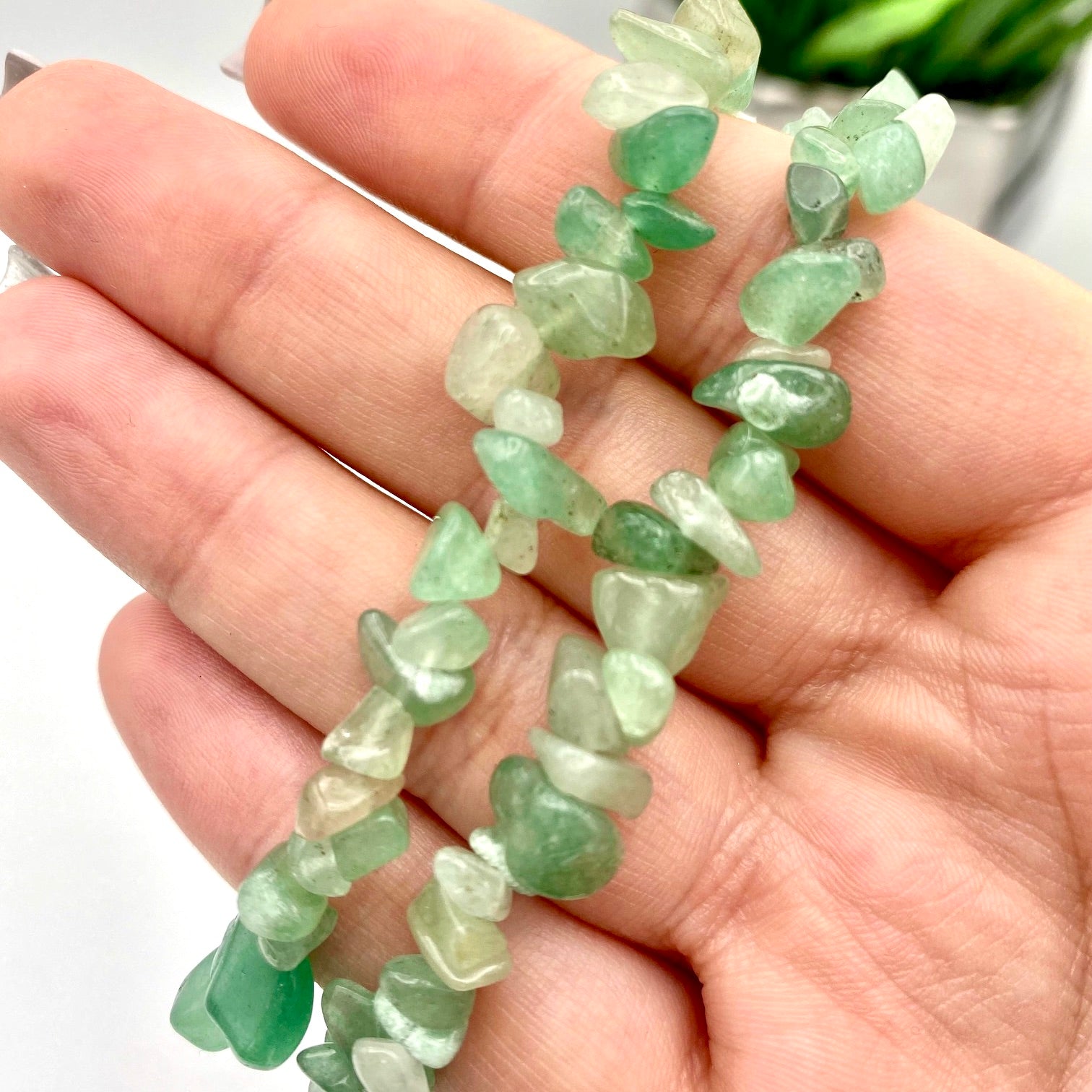 Green Aventurine Chip Bracelets