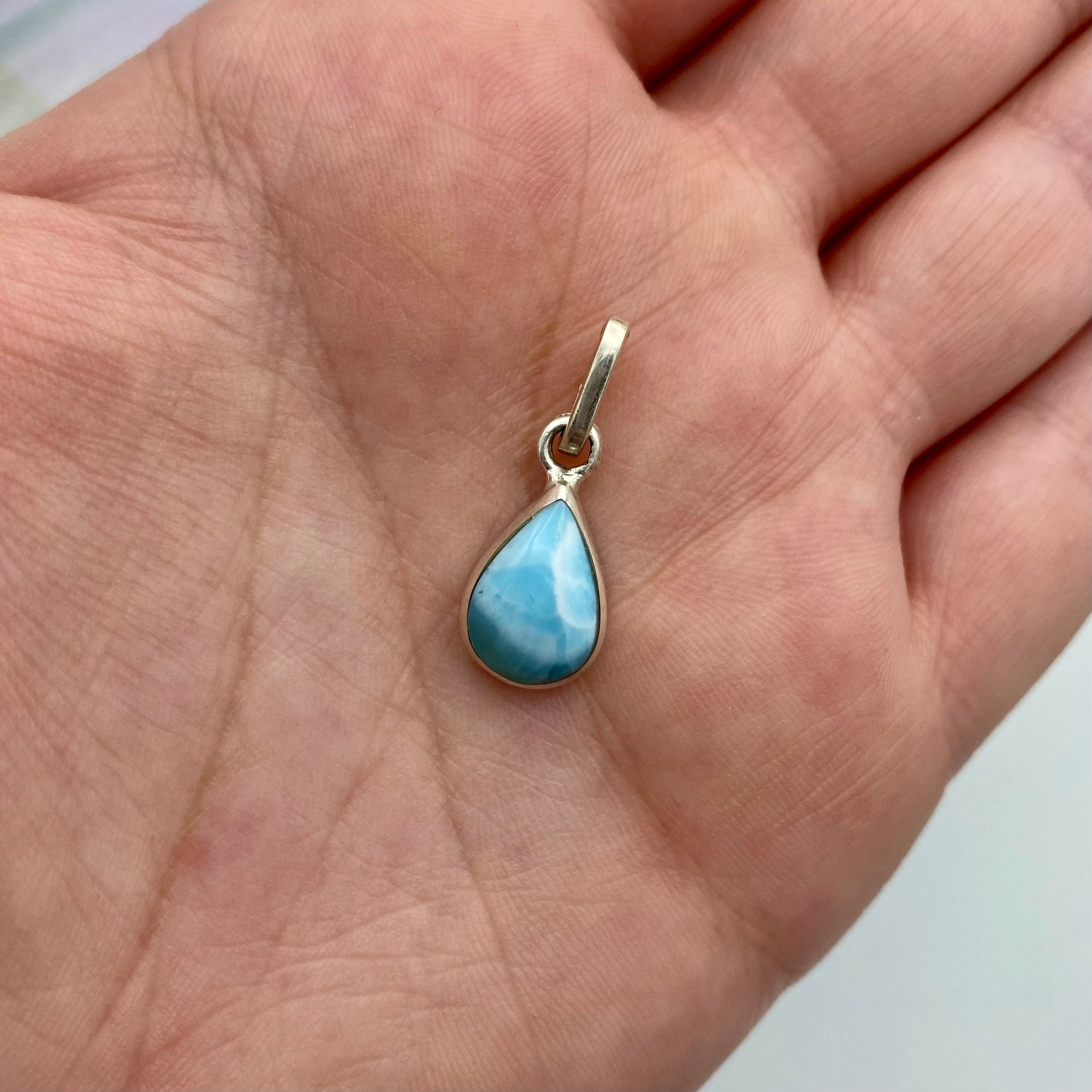 Larimar Necklace - .925 Silver