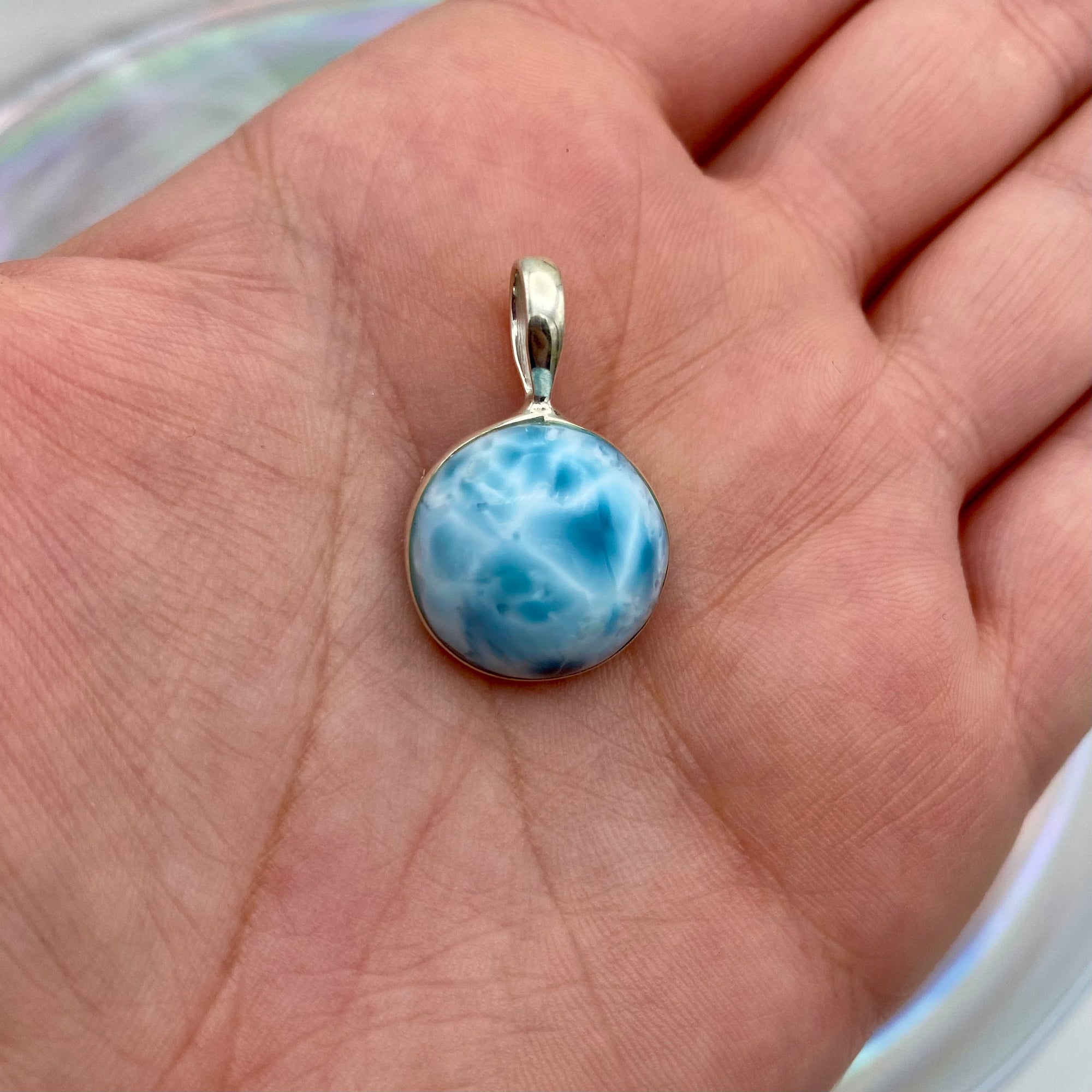 Larimar Necklace - .925 Silver