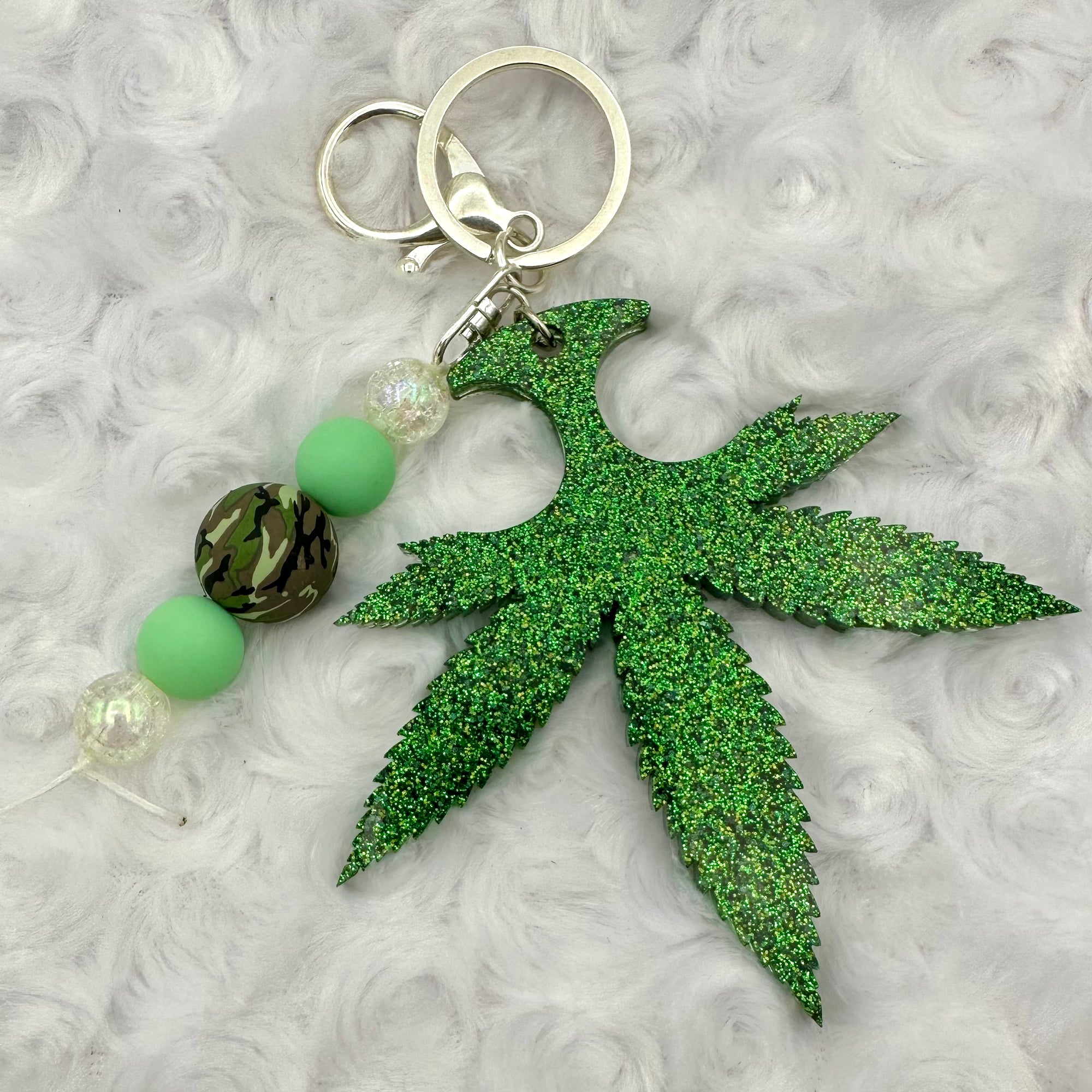 Self Defense Keychain - "Green Leaf"