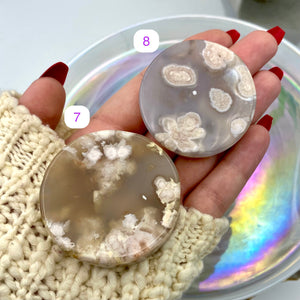 Flower Agate Discs / Rounds