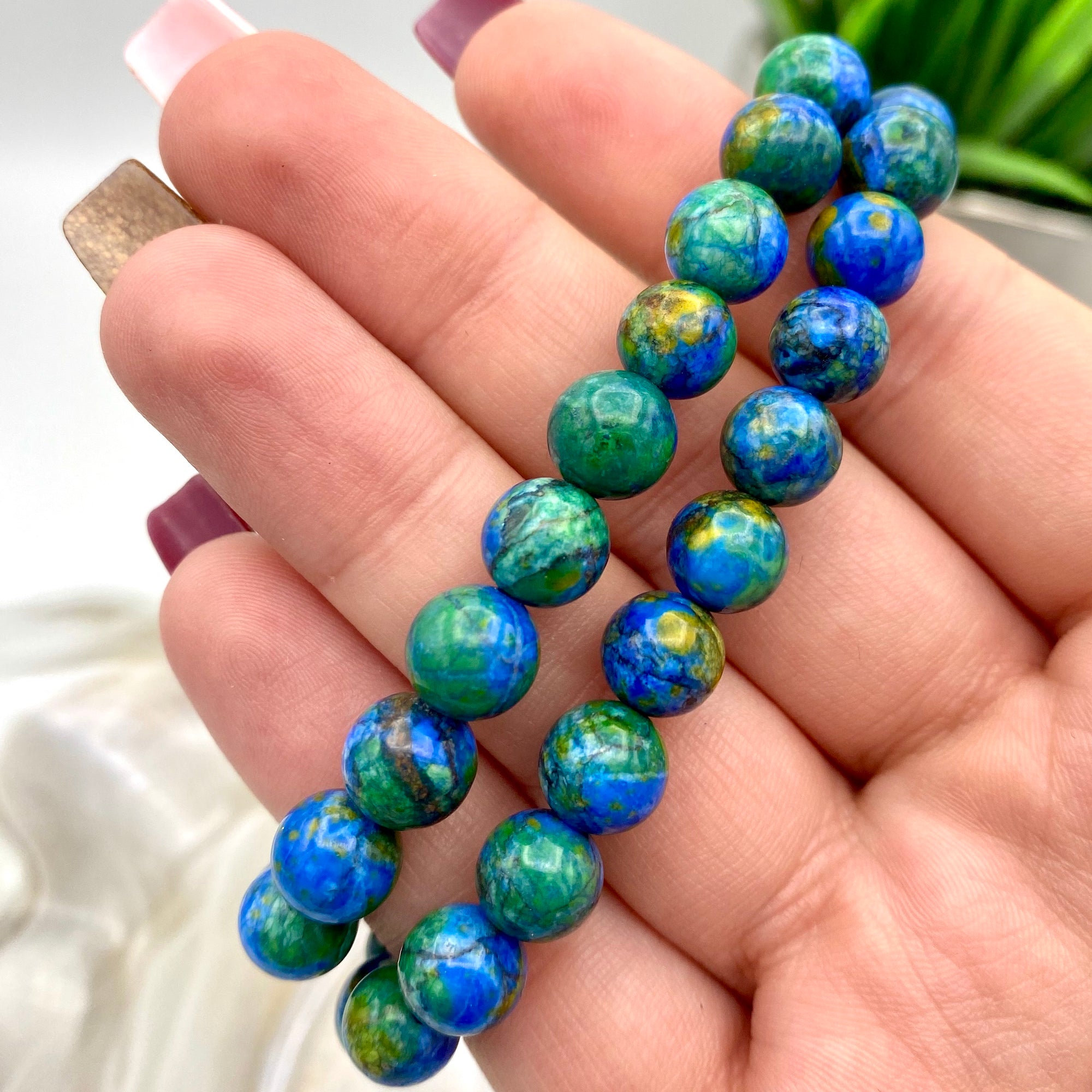 Azurite Malachite Bracelet - 8mm