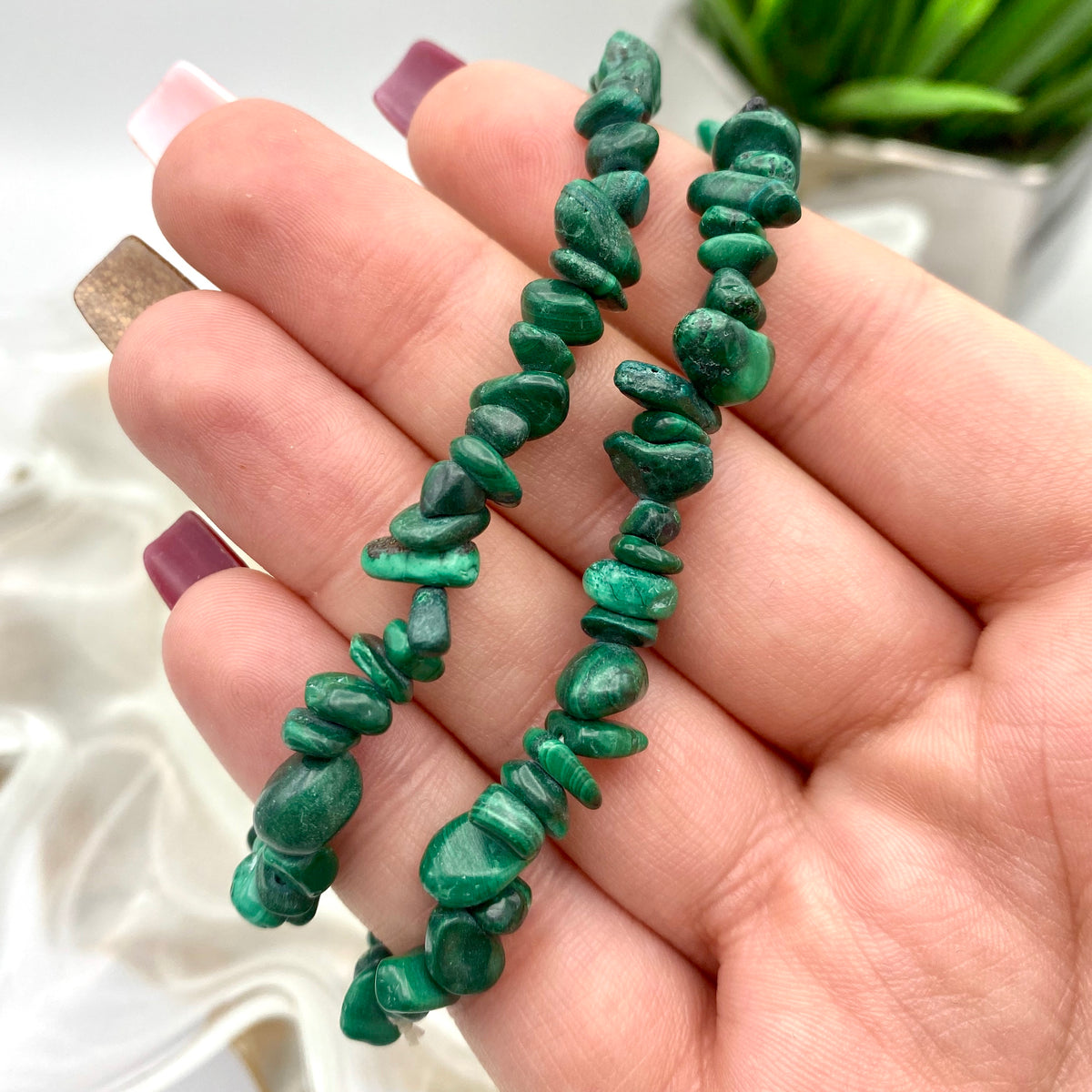 Malachite Chip Bracelet
