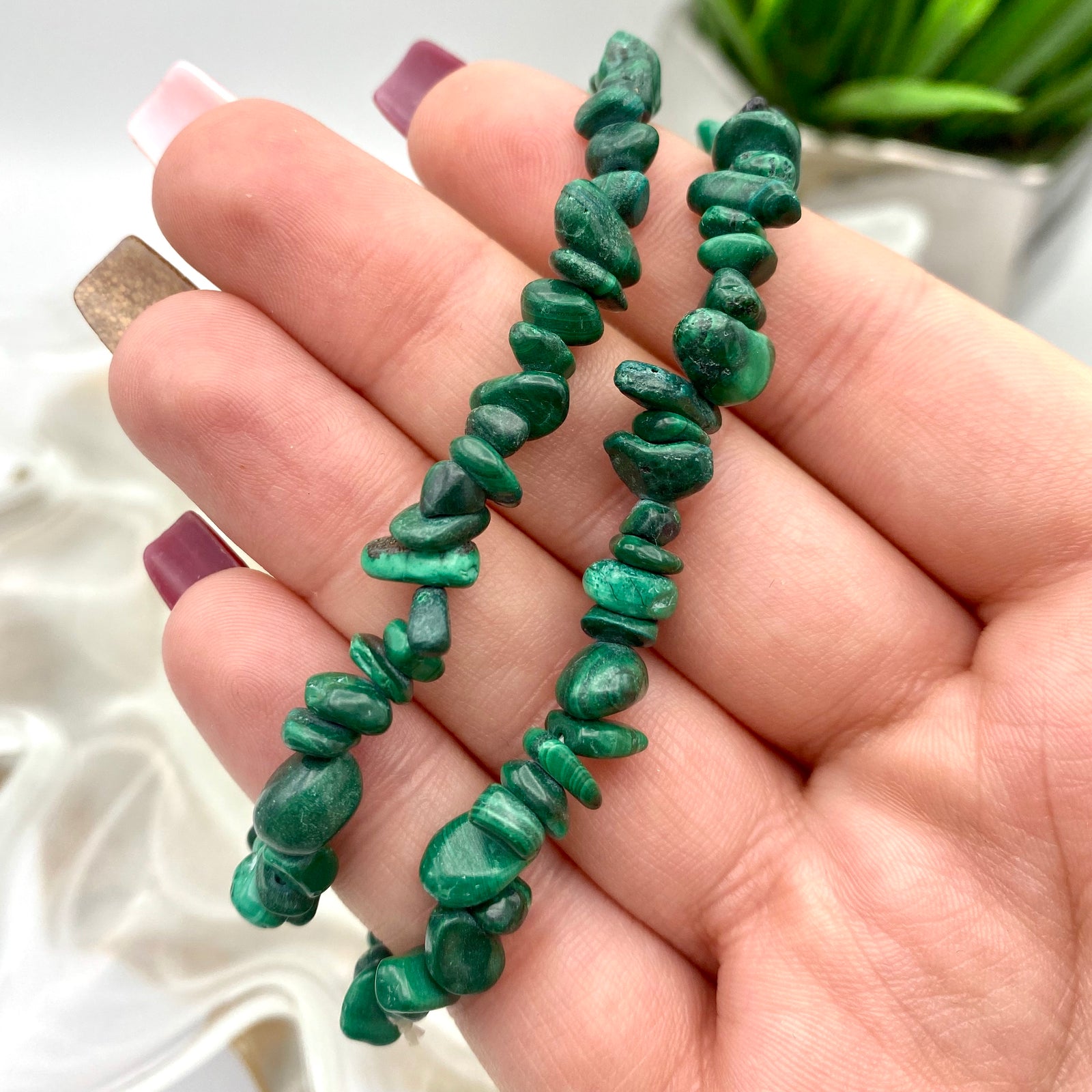Malachite Chip Bracelet