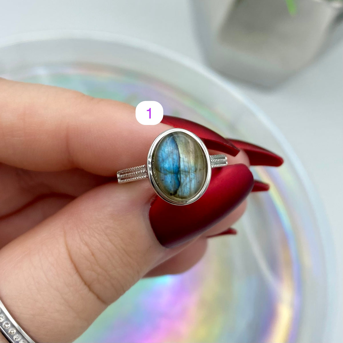 Labradorite Adjustable Rings