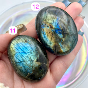 Labradorite Palm Stones - Super Flashy!