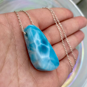 Larimar Necklace - .925 Silver