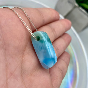 Larimar Necklace - .925 Silver