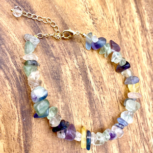 Fluorite Chip Bracelets w/ Clasp