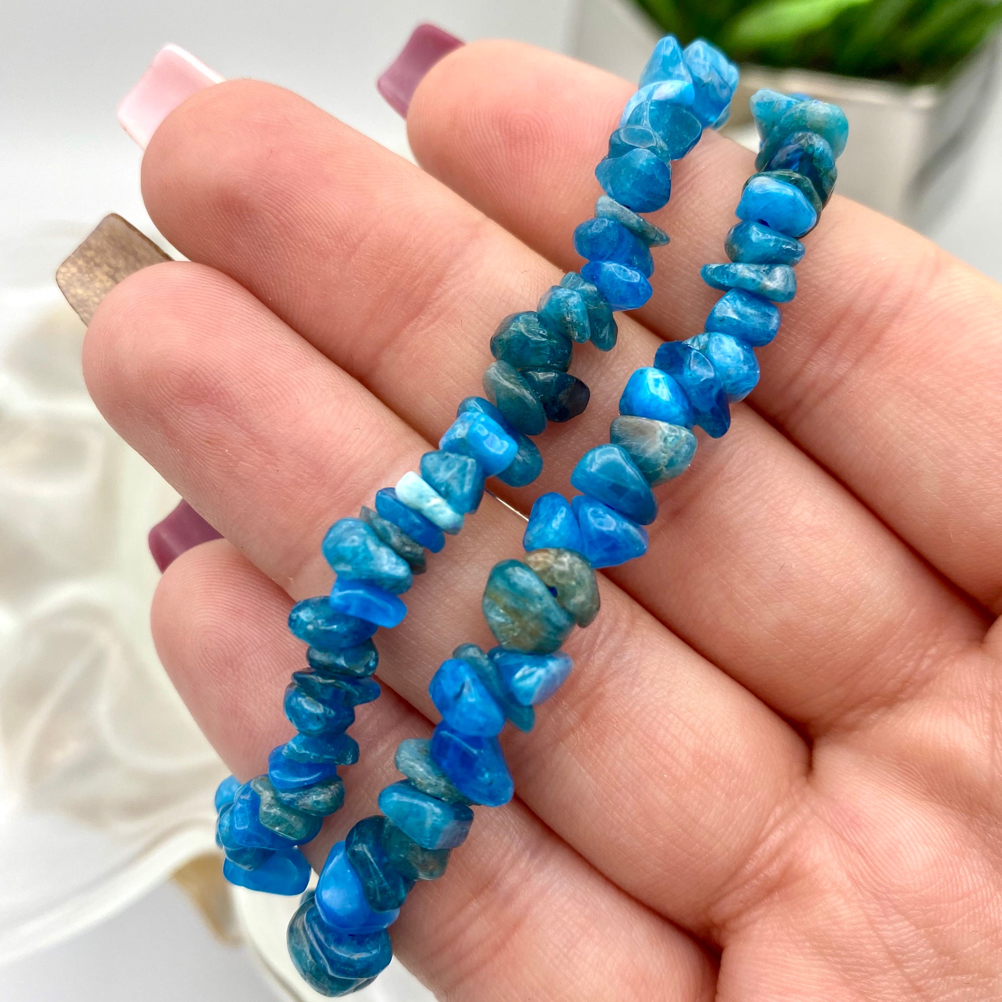 Blue Apatite Chip Bracelet