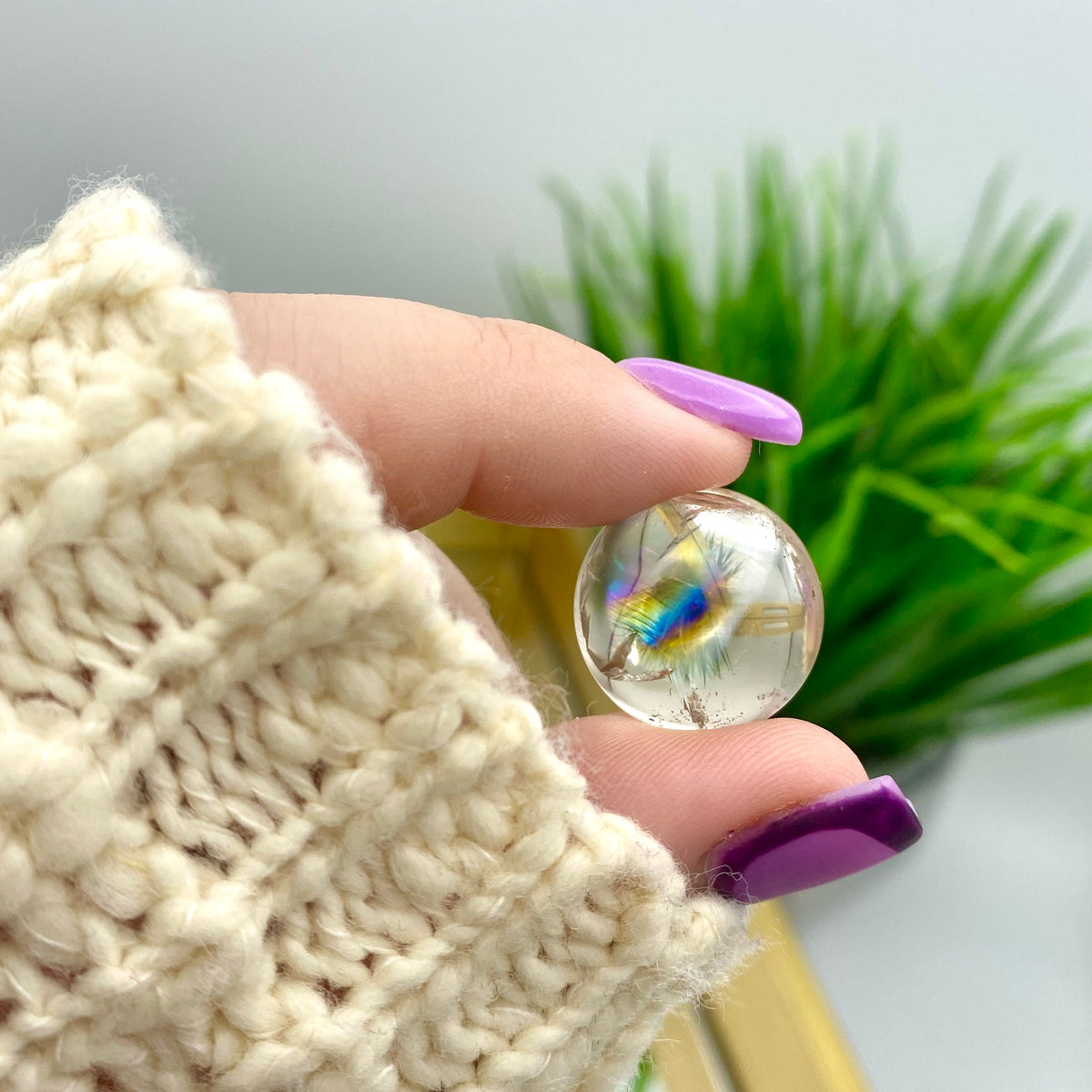 Clear Quartz Cracked Mini Sphere