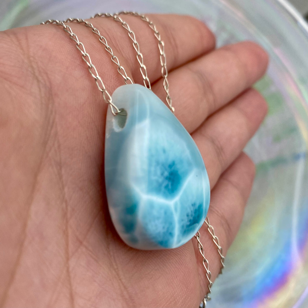 Larimar Necklace - .925 Silver