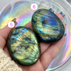 Labradorite Palm Stones - Super Flashy!