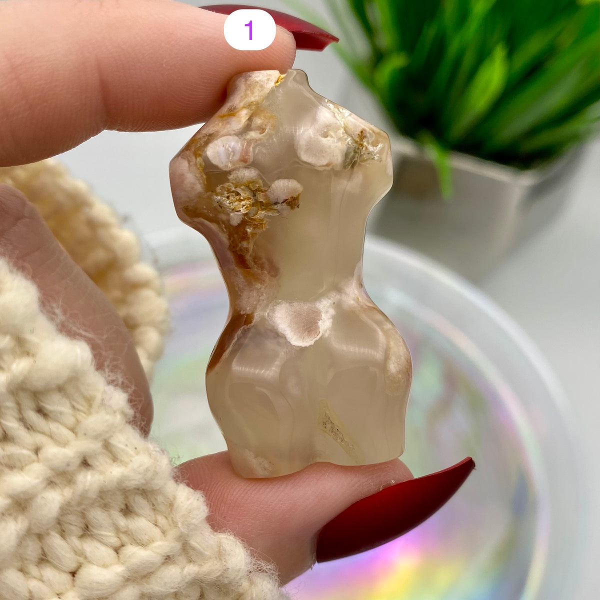 Flower Agate Mini Goddess Bodies