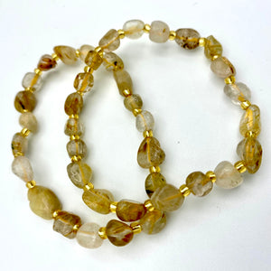 Golden Rutilated Quartz Bracelets