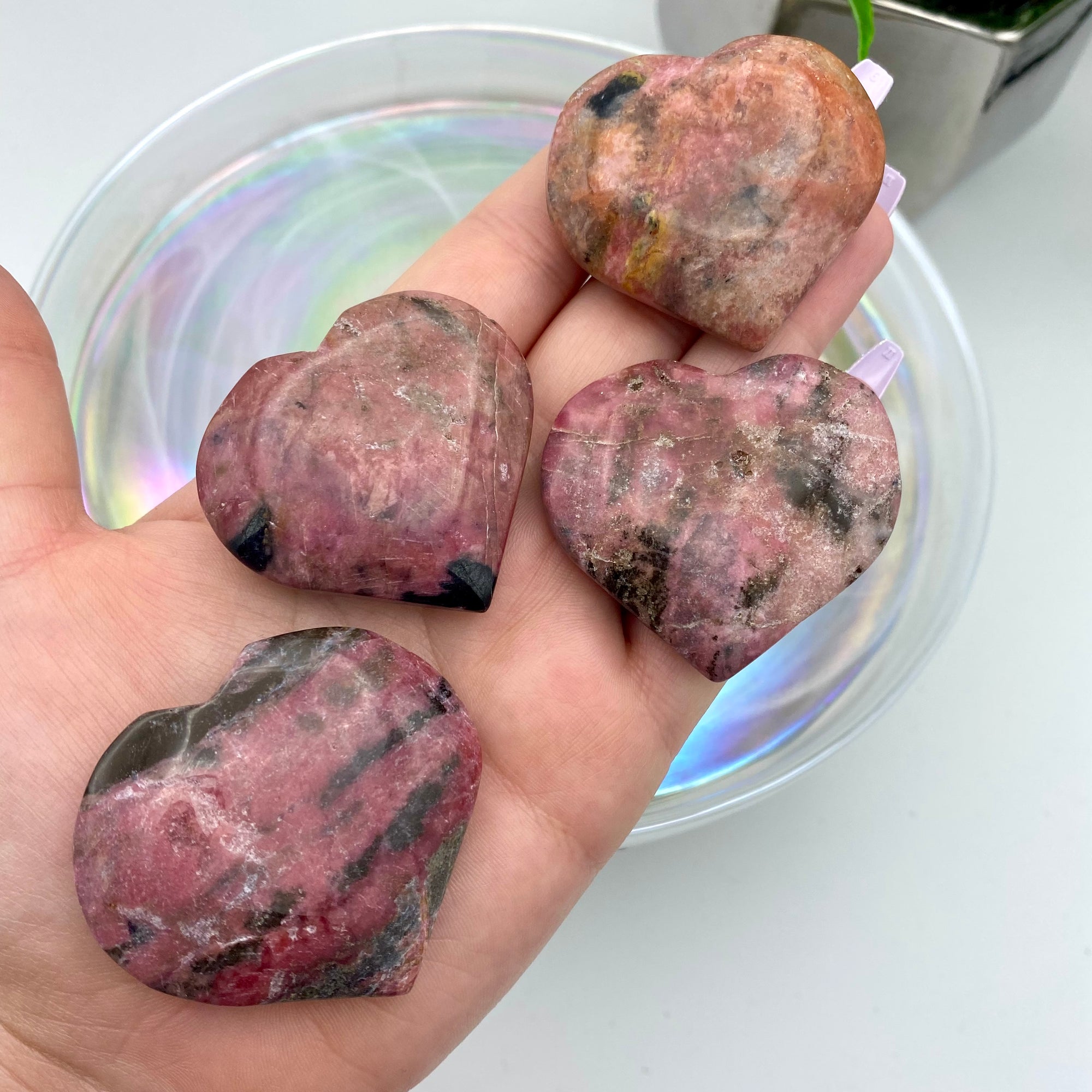 Rhodonite Hearts