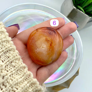 Carnelian Palm Stones