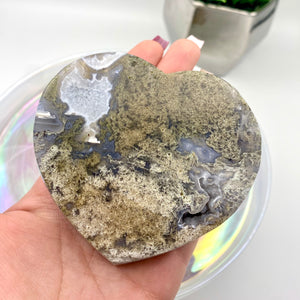 Moss Agate Heart Bowl