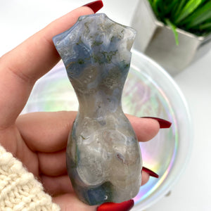 Moss Agate Goddess Body #4 - Non-standing