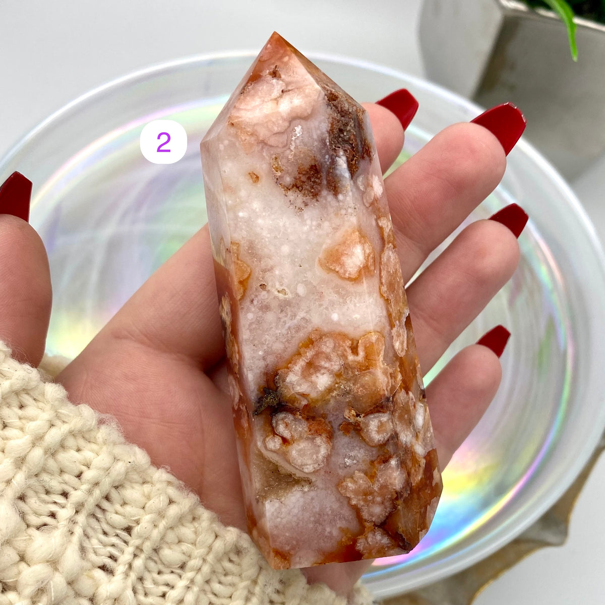 Carnelian x Flower Agate Towers - Rare