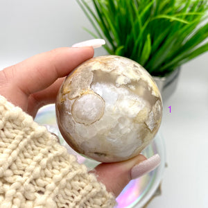 Flower Agate Spheres