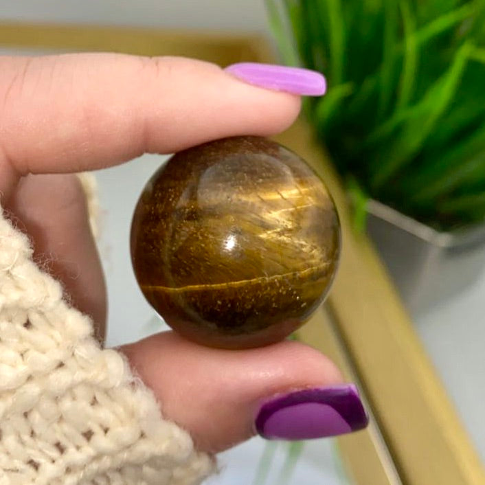 Tiger's Eye Mini Sphere