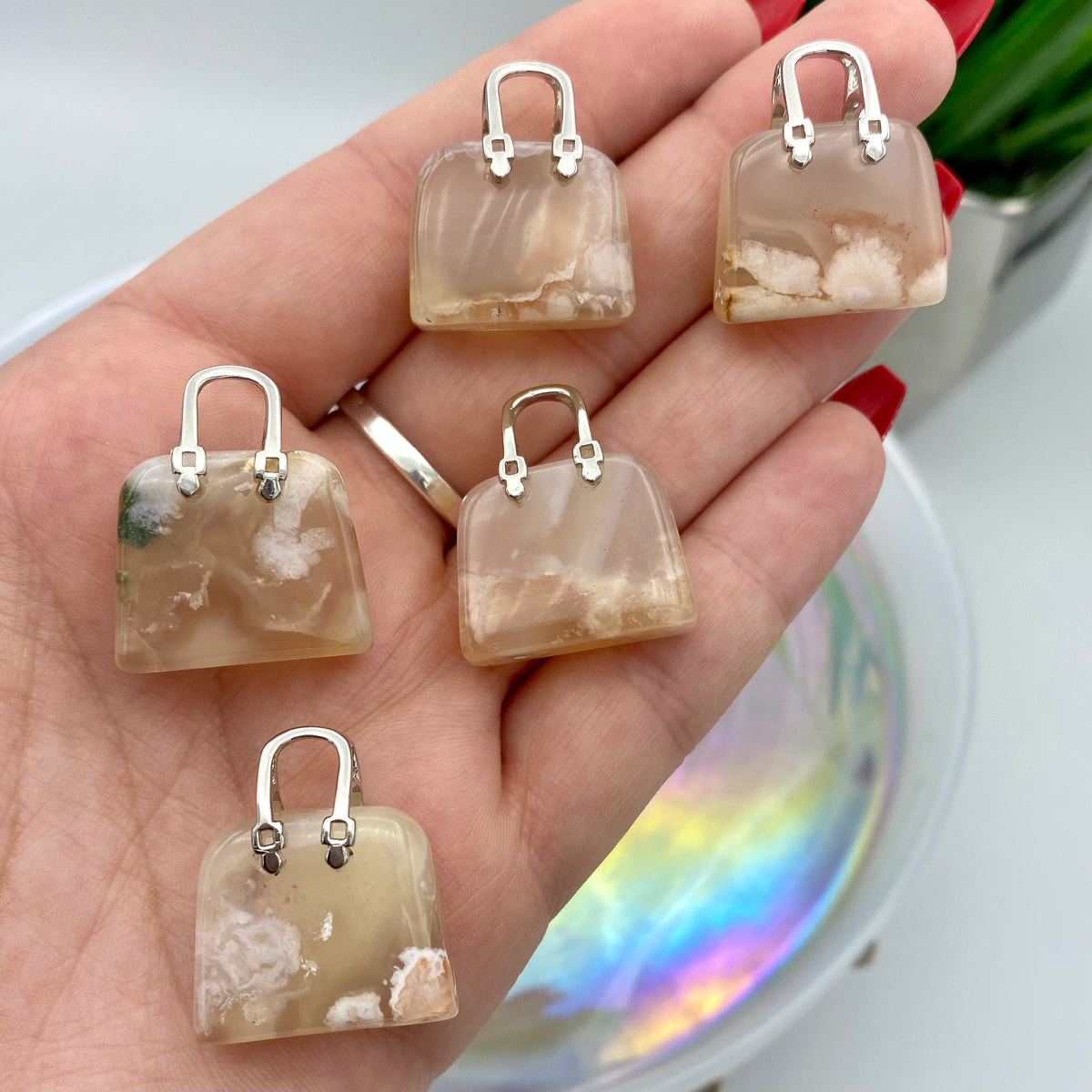 Flower Agate Handbags