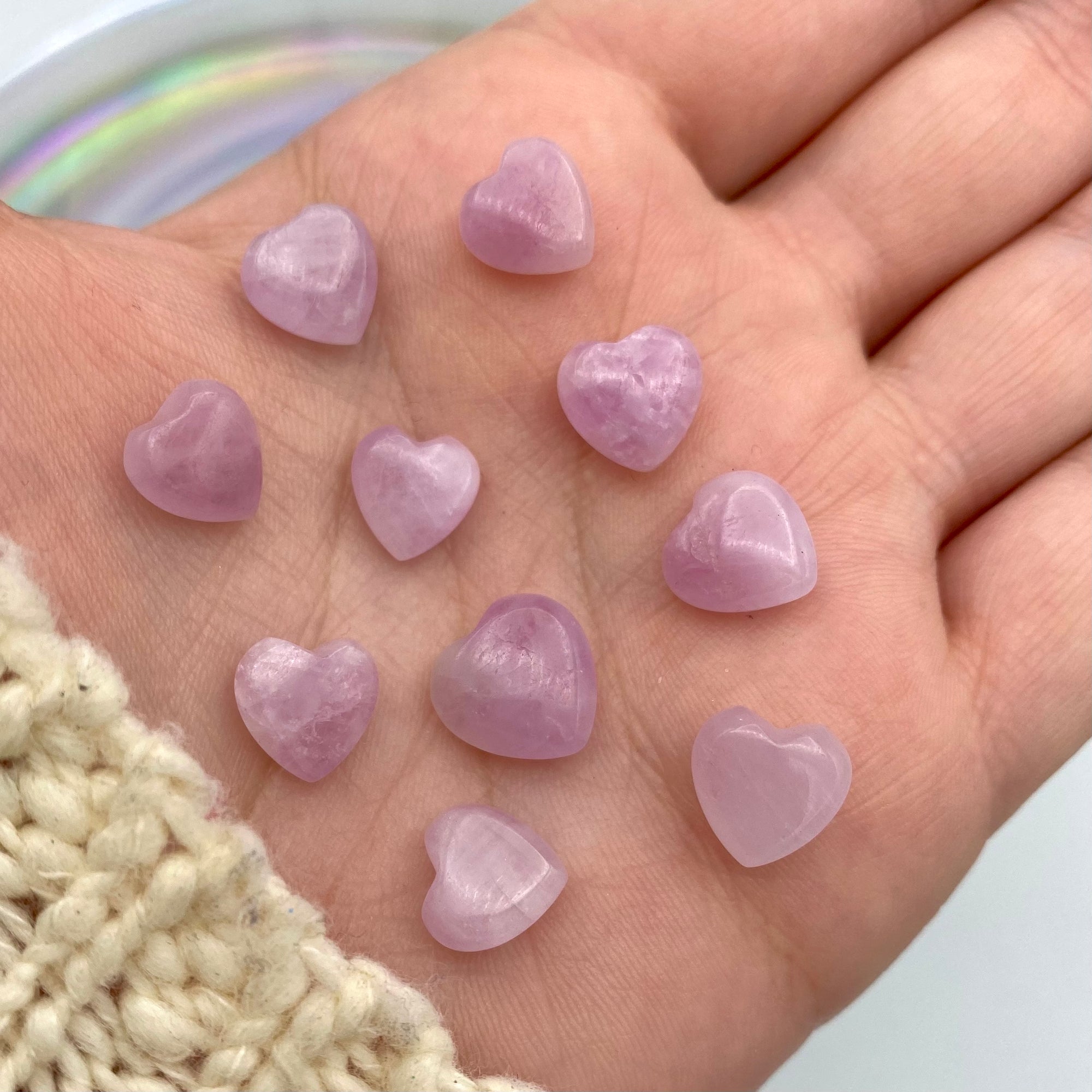 Kunzite Mini Hearts