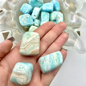 Blue Aragonite Tumbles