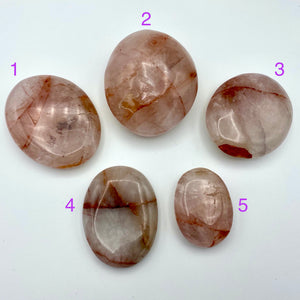 Fire Quartz / Hematoid Quartz Palm Stones