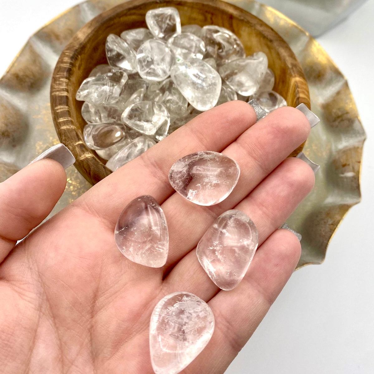 Clear Quartz Tumbles