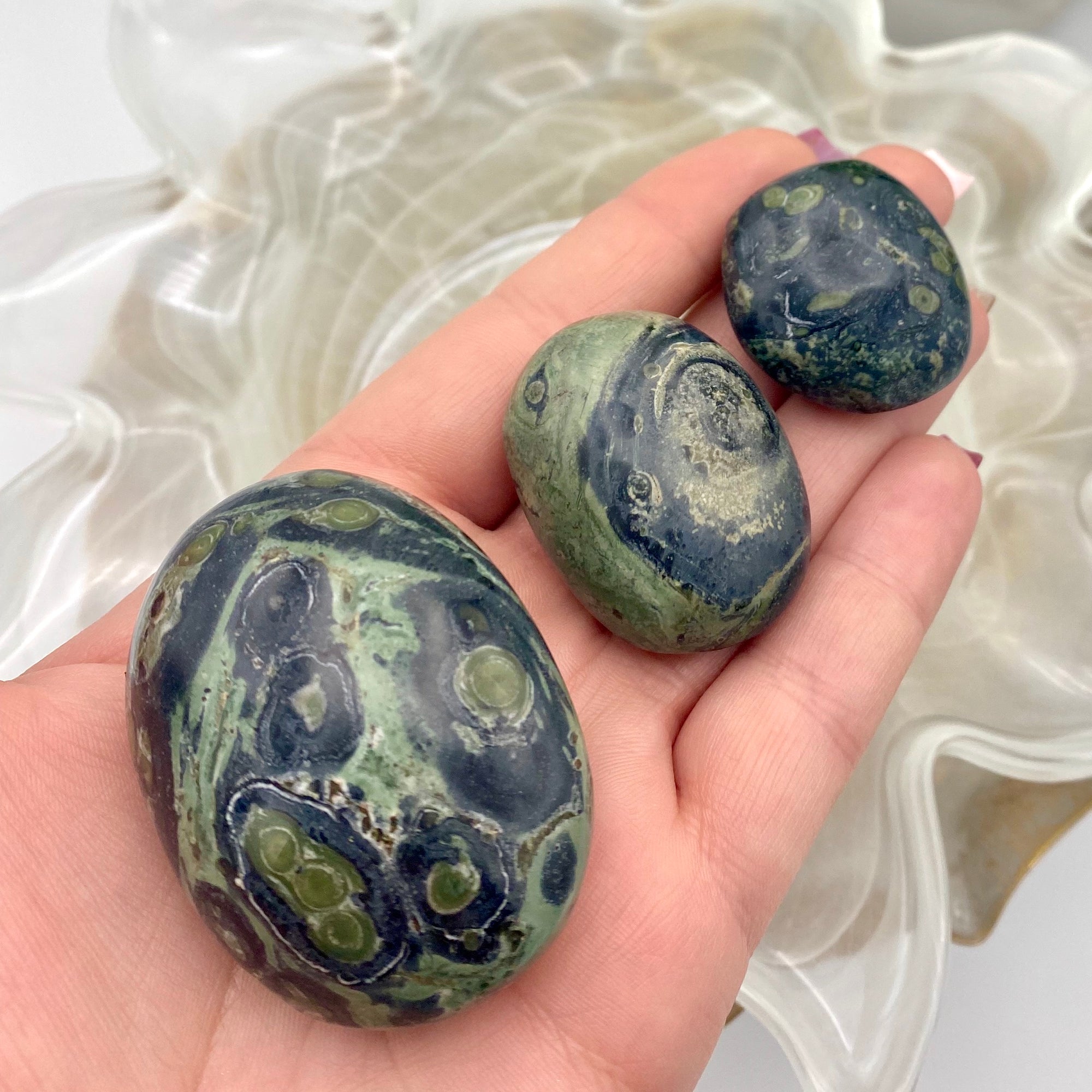 Kambaba Jasper Palm Stones