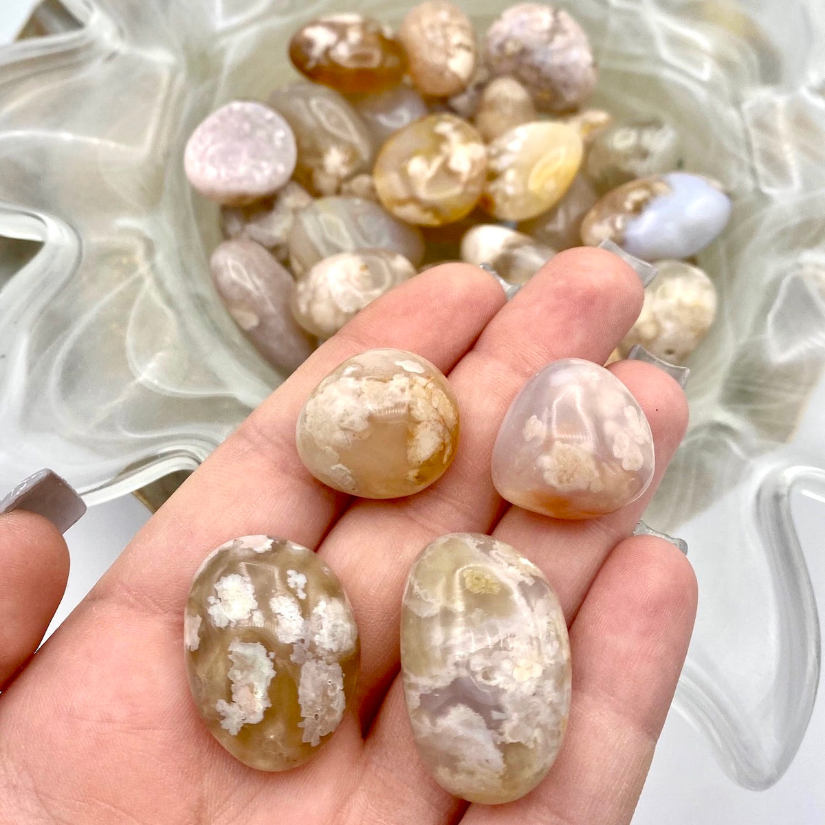 Flower Agate Tumbles
