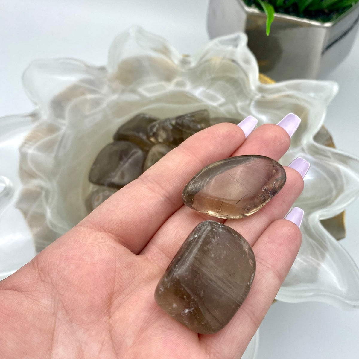 Smokey Quartz w/ Rutile Tumbles