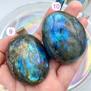 Labradorite Palm Stones - Super Flashy!