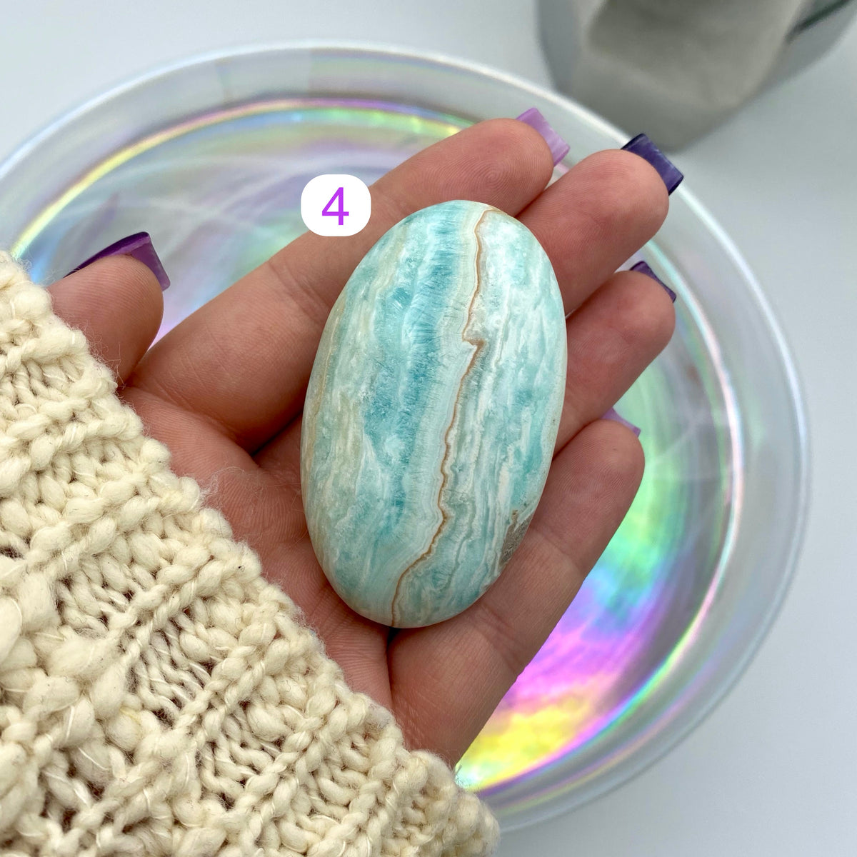 Caribbean Calcite Palm Stones