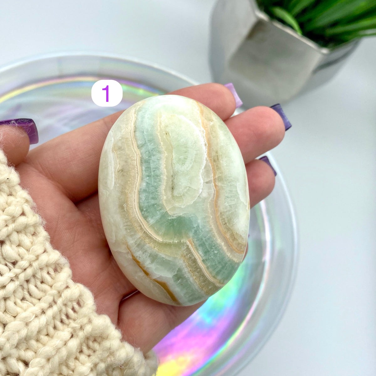 Caribbean Calcite Palm Stones