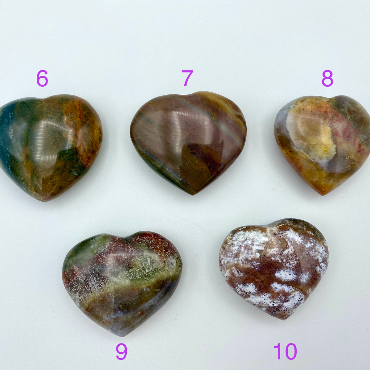 Ocean Jasper Small Hearts