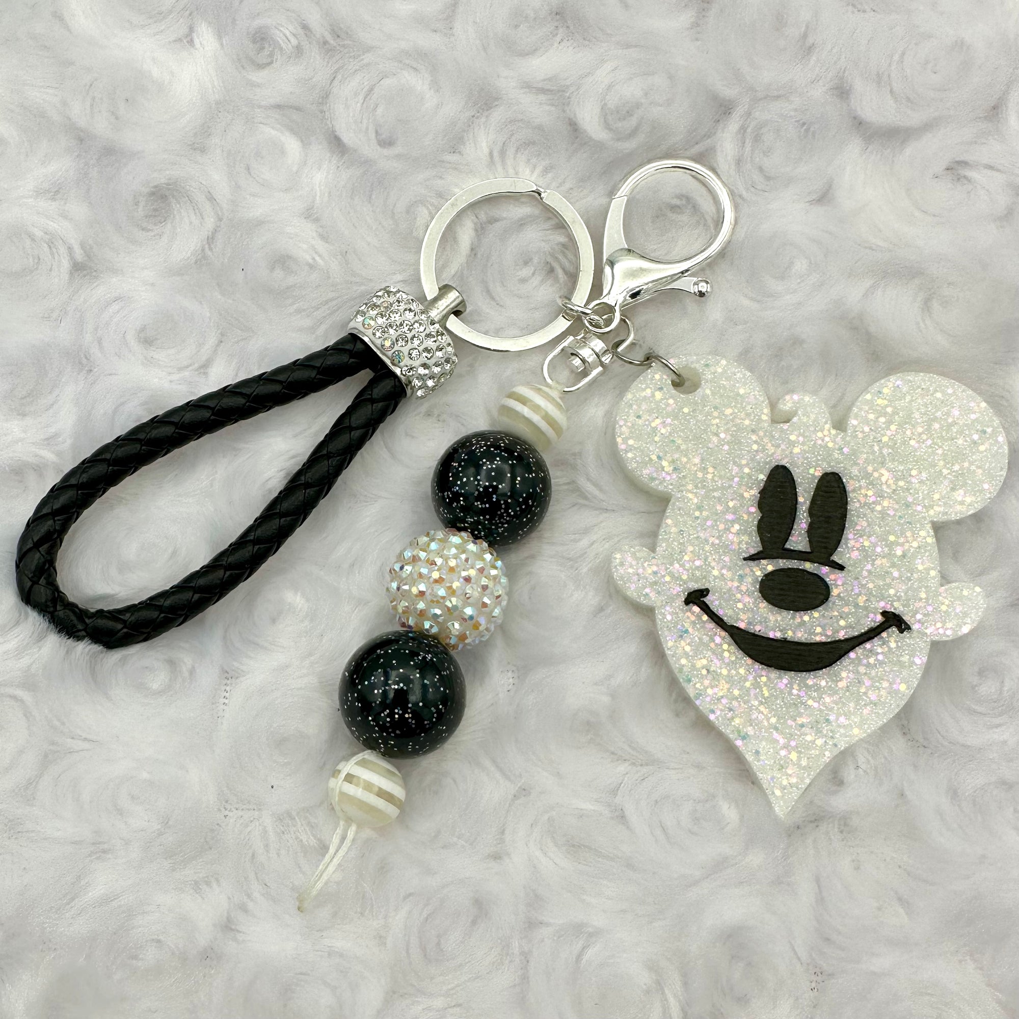 Self Defense Keychain - "White/Black Ghost"