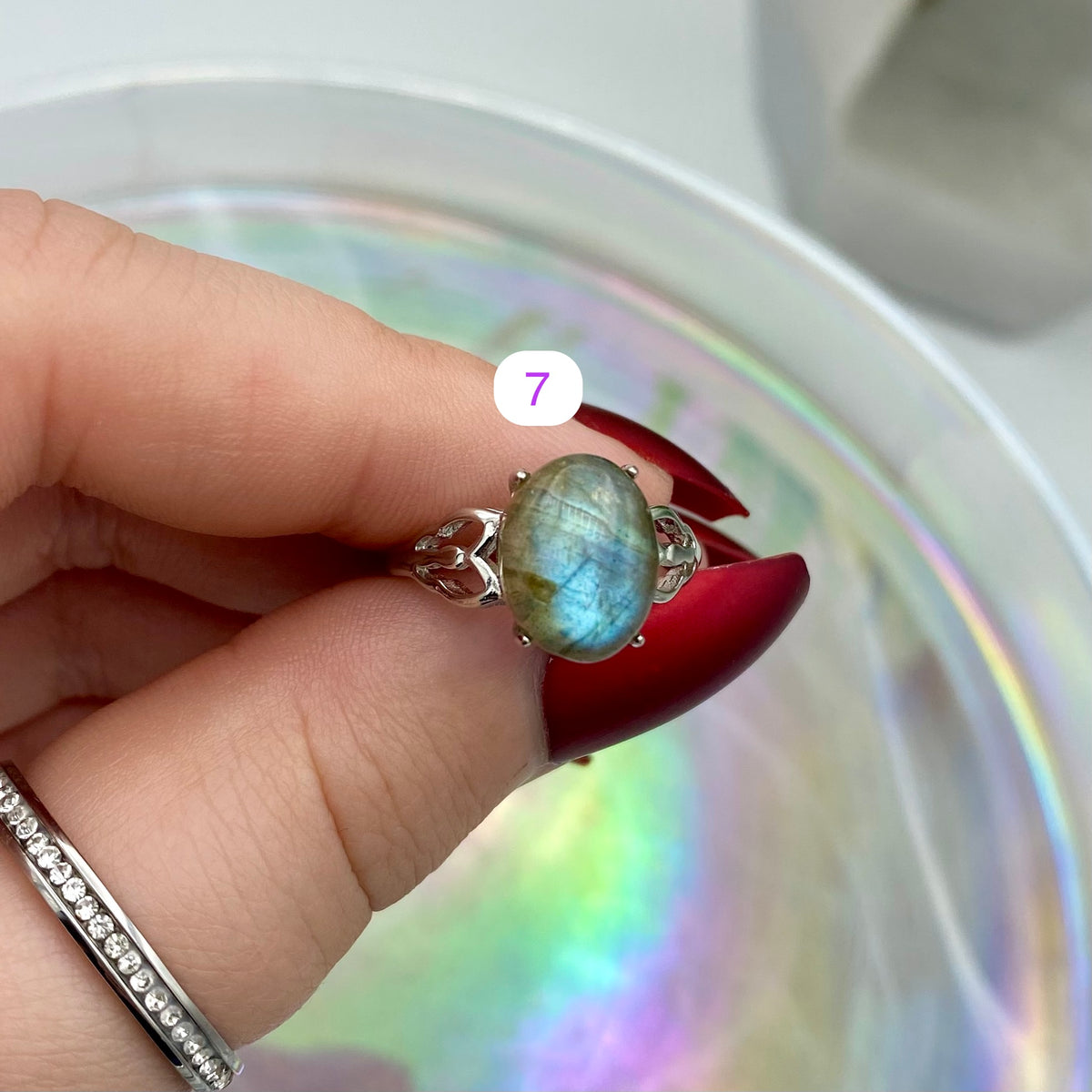 Labradorite Adjustable Rings