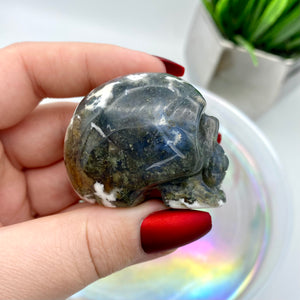 Moss Agate Skull #3