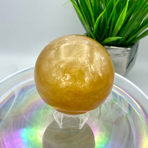 Honey Calcite Sphere #1