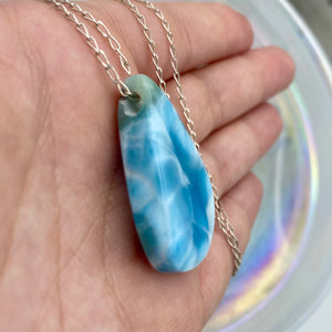 Larimar Necklace - .925 Silver