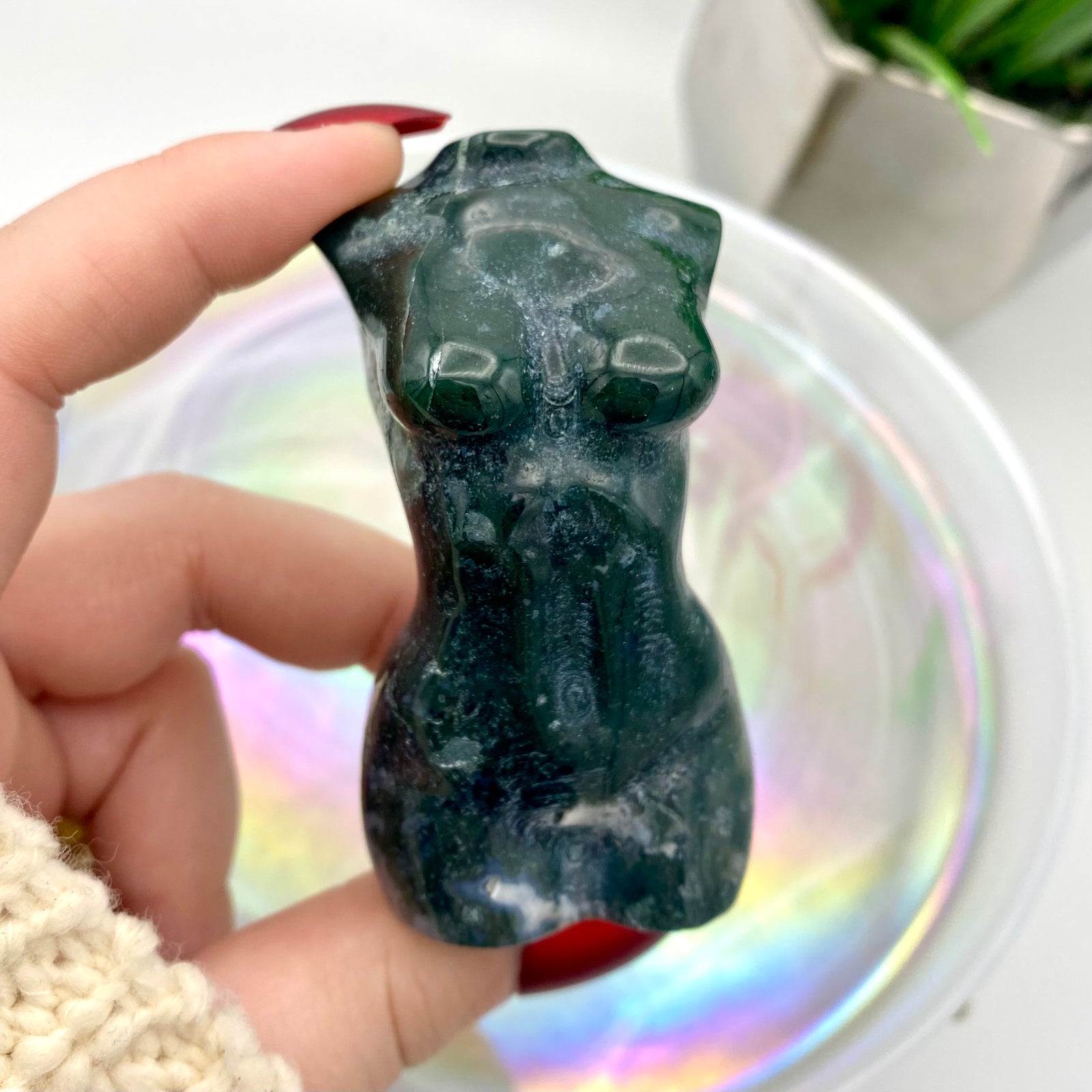 Moss Agate Goddess Body #2